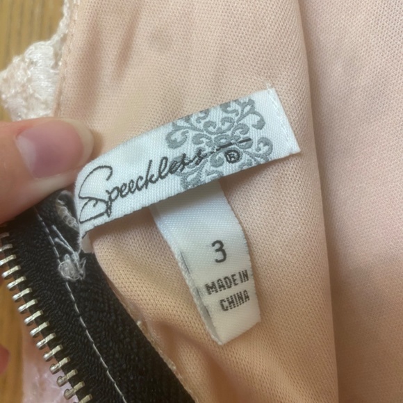 Speechless White and Peach Formal Dress - Picture 3 of 5